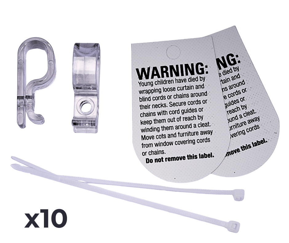Child Safety Lock & Label - Blind Chains 10pk (Screws Not Included)
