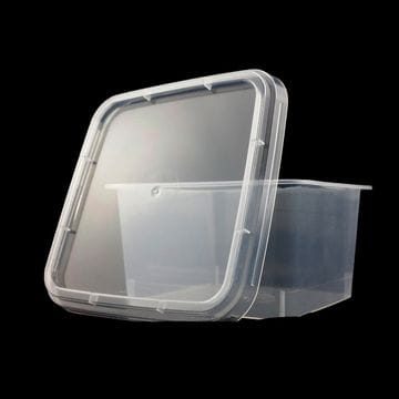 250ml Square Container 90mm + Lid