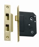 Privacy Mortice Lock Polished Brass 57mm