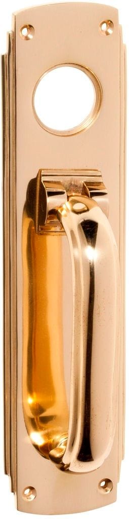 Deco Pull Handle/Knocker Polished Brass