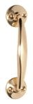 Telephone Pull Handle Polished Brass 110mm
