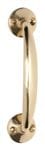 Telephone Pull Handle Polished Brass 125mm