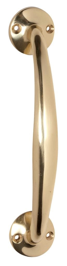 Telephone Pull Handle Polished Brass 187mm