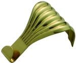 Picture Rail Hook Fluted Polished Brass