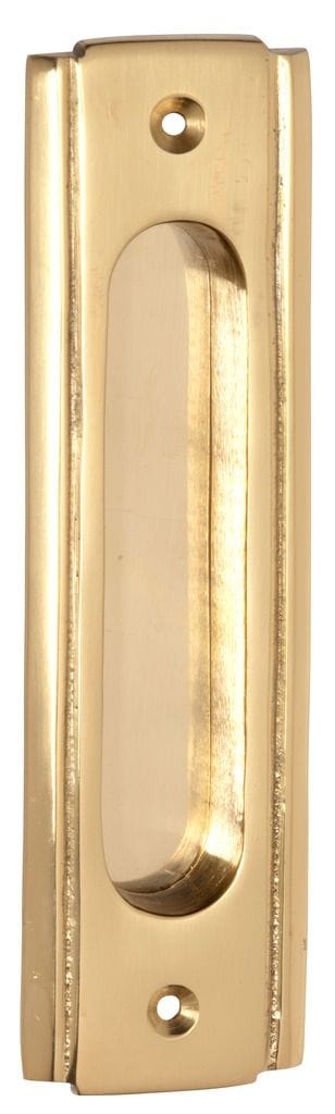 Traditional Sliding Door Pull Polished Brass