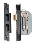 Rebated 5 Lever Mortice Lock Matt Black 46mm