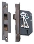 Rebated 3 Lever Mortice Lock Antique Brass 44mm