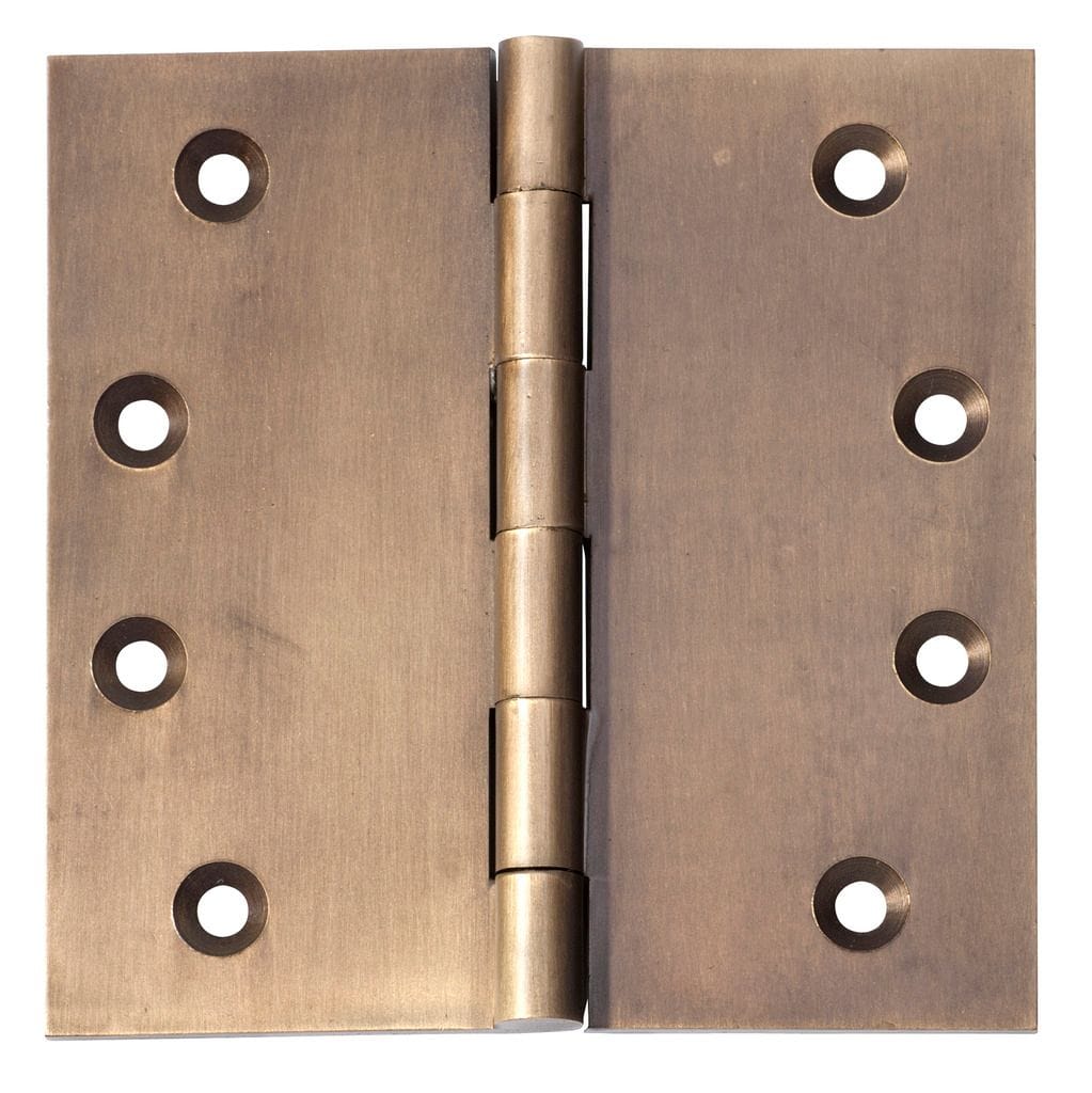 Hinge - Fixed Pin Antique Brass 100mm x 100mm
