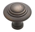 Cupboard Knob Domed Antique Brass 32mm