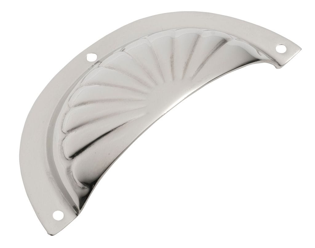Drawer Pull Fluted Polished Nickel