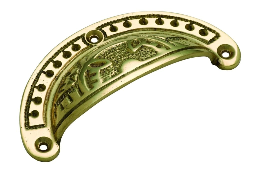 Drawer Pull Ornate Classic Polished Brass