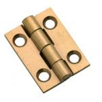 Hinge - Fixed Pin Polished Brass 25mm x 22mm