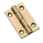 Hinge - Fixed Pin Polished Brass 38mm x 22mm