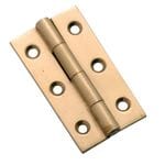 Hinge - Fixed Pin Polished Brass 50mm x 28mm
