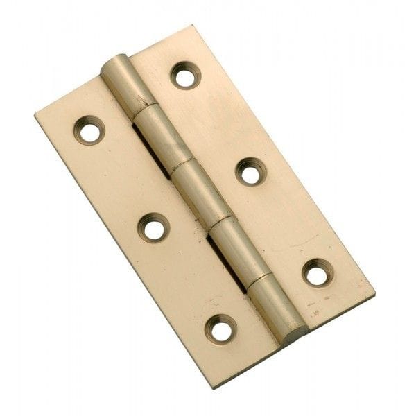 Hinge - Fixed Pin Polished Brass 63mm x 35mm