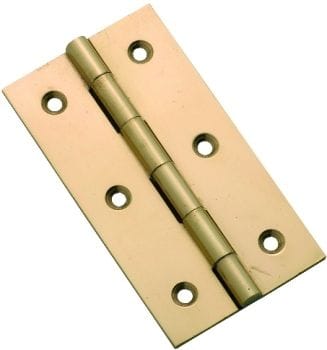 Hinge - Fixed Pin Polished Brass 76mm x 41mm