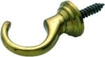 Cup Hook Large Polished Brass