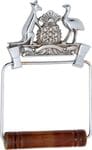 Coat of Arms Toilet Roll Holder Chrome