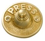 Bell Push 'Press' Polished Brass
