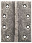 Hinge - Fixed Pin Rumbled Nickel 100mm x 75mm