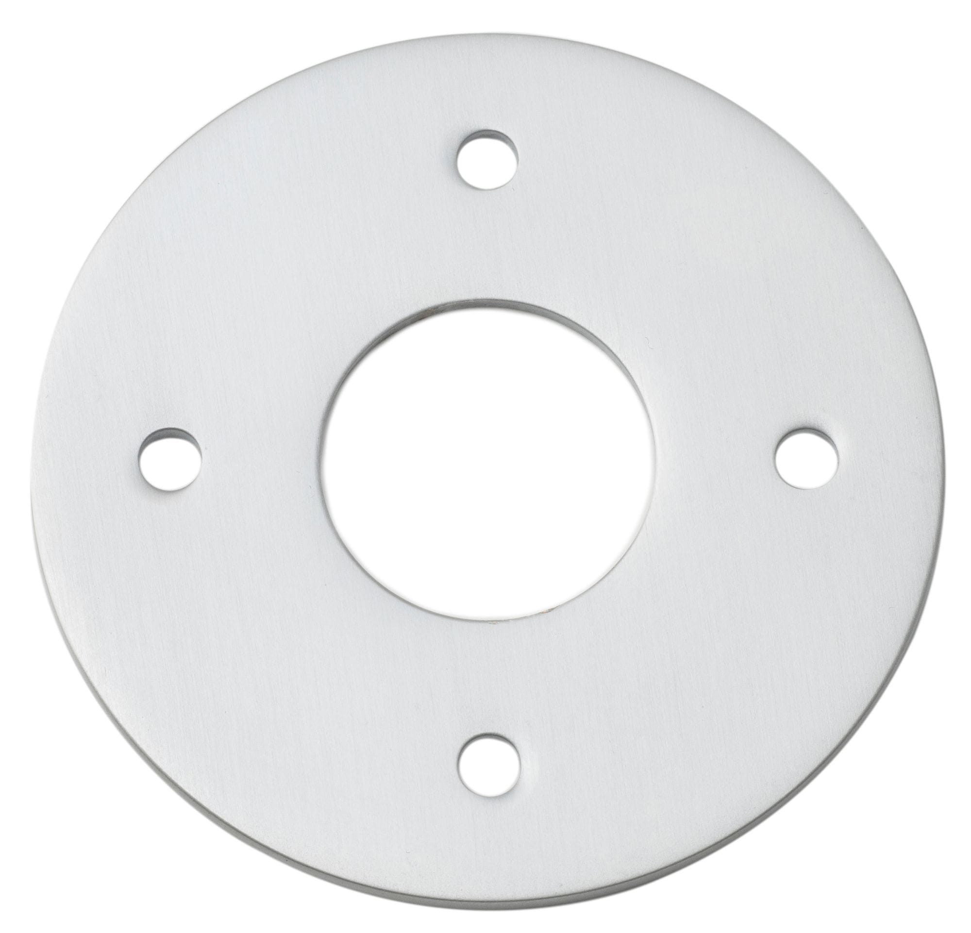 Adaptor Plate (Pair) Round Brushed Chrome