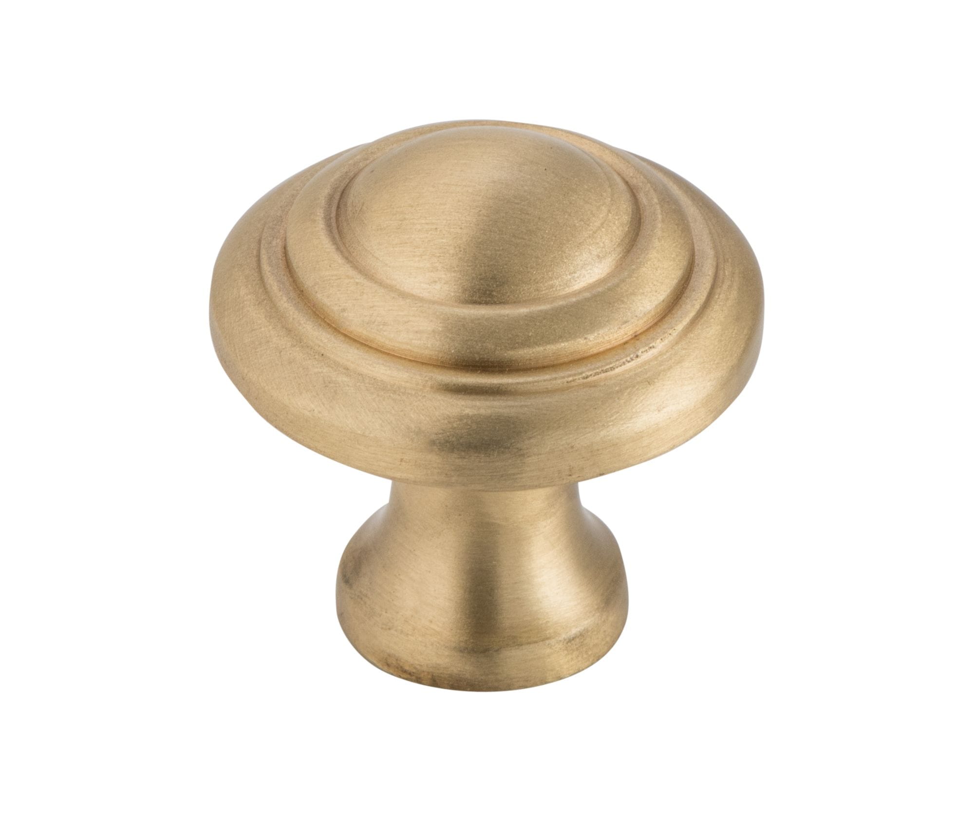 Cupboard Knob Domed Satin Brass 25mm