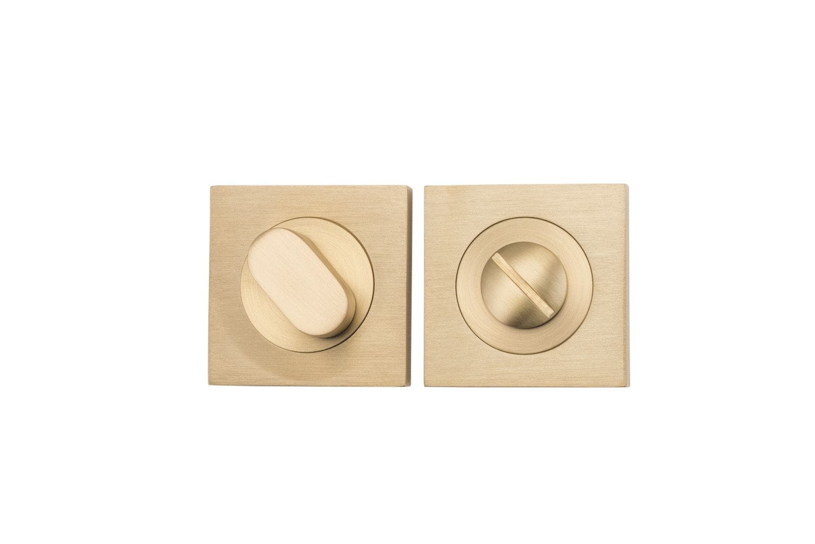 Privacy Turn Square Brushed Brass