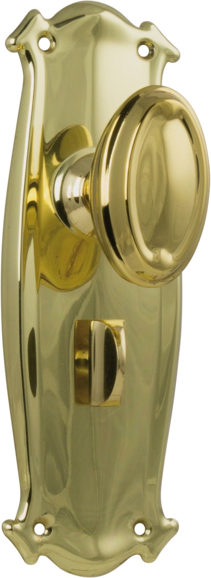 Bungalow Knob Privacy Polished Brass