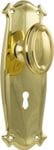 Bungalow Knob Lock Polished Brass