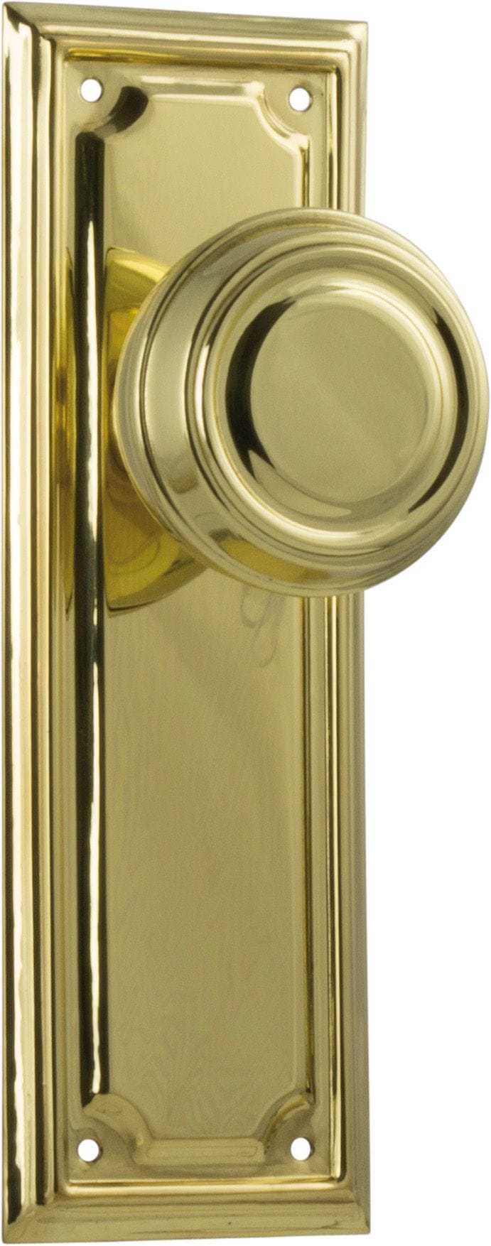 Edwardian Knob Latch Polished Brass