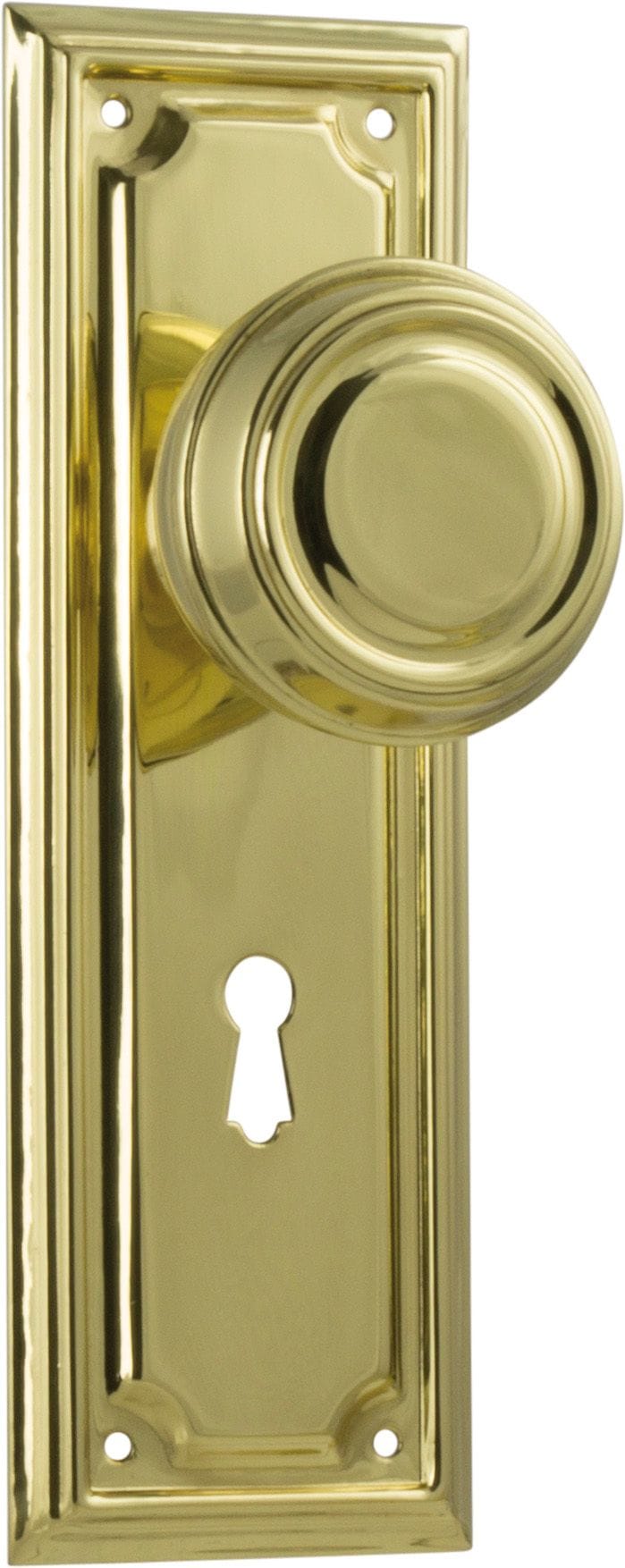 Edwardian Knob Lock Polished Brass