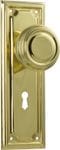 Edwardian Knob Lock Polished Brass
