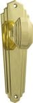 Elwood Art Deco Knob Latch Polished Brass