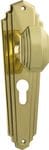 Elwood Art Deco Knob Euro Polished Brass