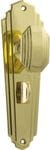 Elwood Art Deco Knob Privacy Polished Brass