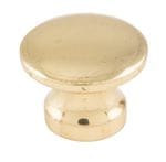 Cupboard Knob Curved Polished Brass 19mm