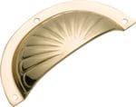 Drawer Pull Fluted Polished Brass