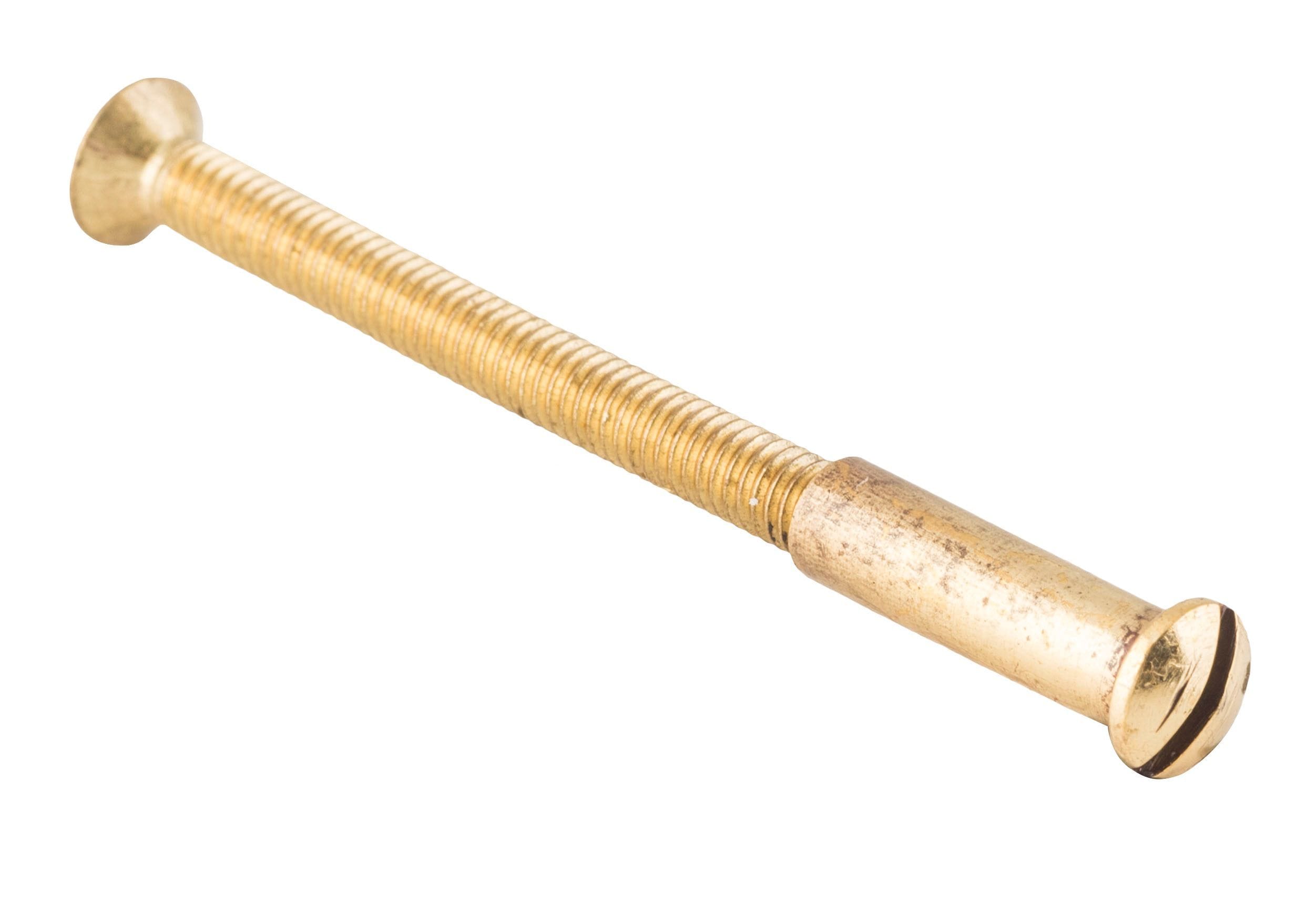 Tie Bolt - Polished Brass M4 x 65mm