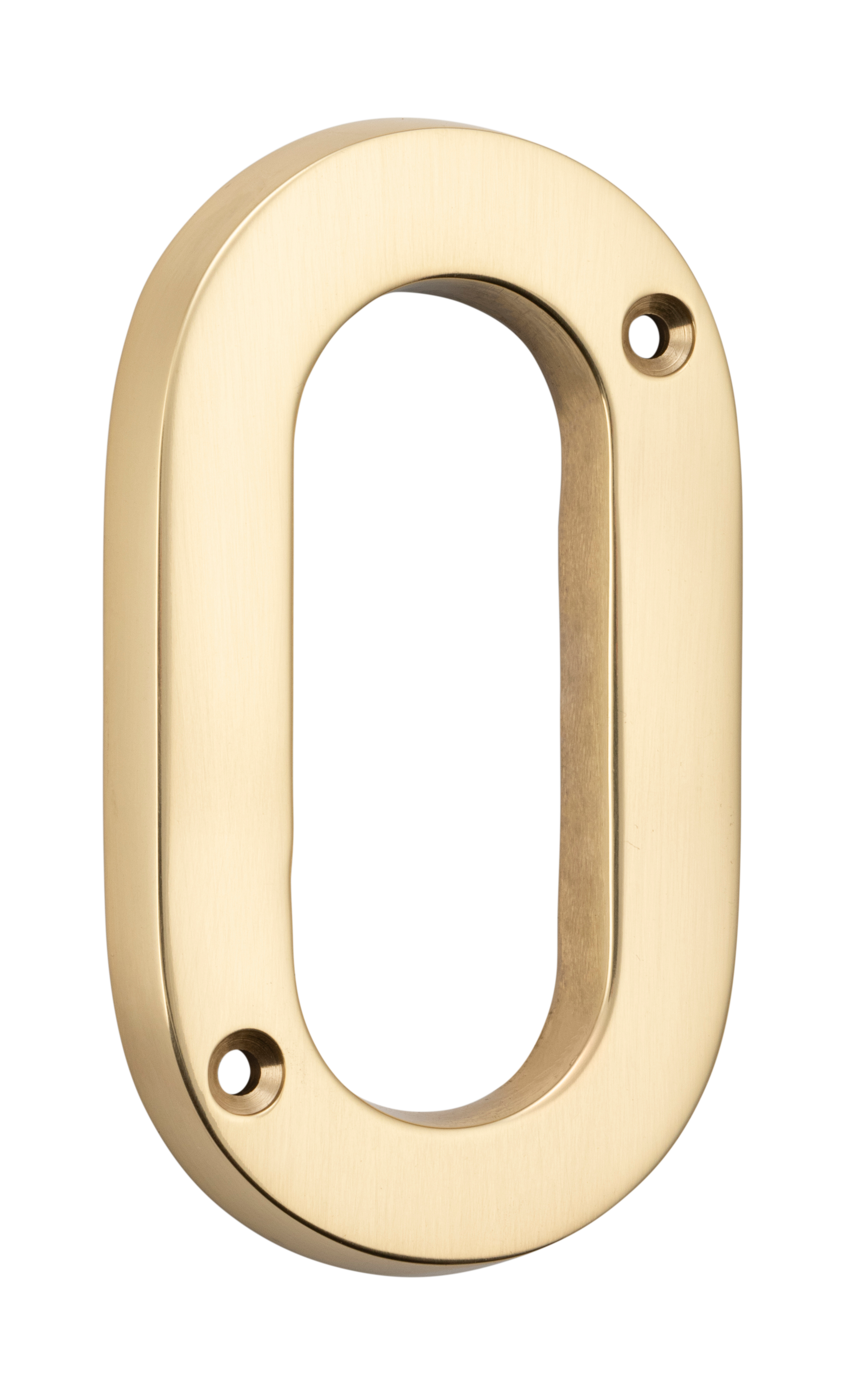 Numeral '0' Polished Brass