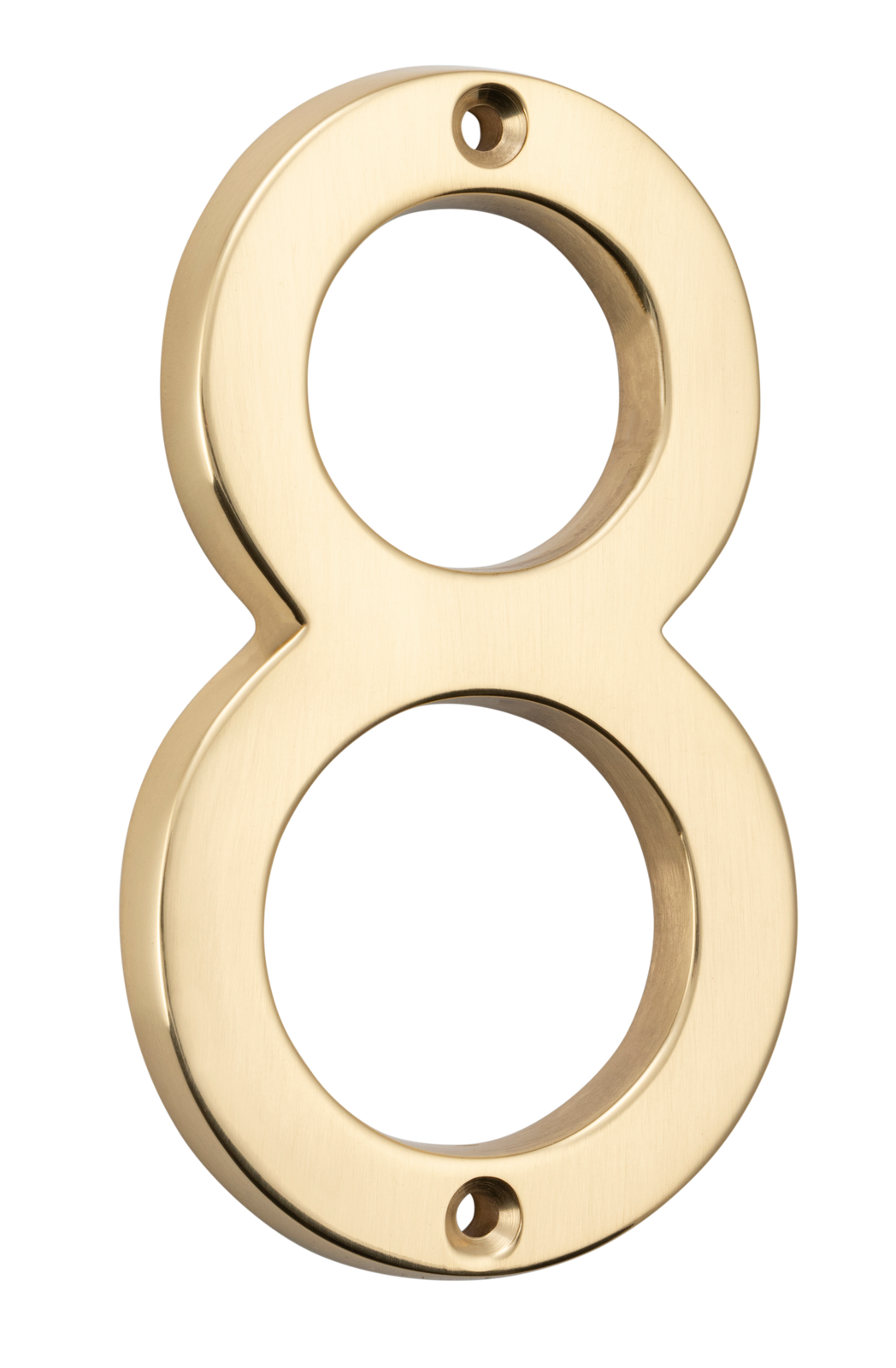 Numeral '8' Polished Brass