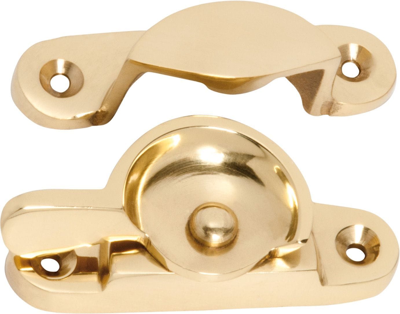 Sash Fastener - Classic Unlacquered Polished Brass
