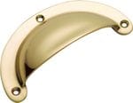 Drawer Pull Plain Large Unlacquered Polished Brass