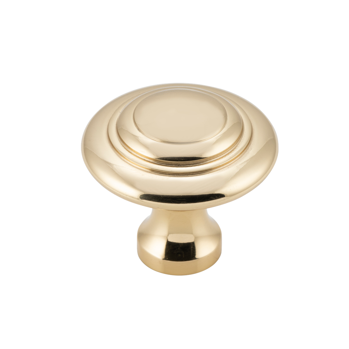 Cupboard Knob Domed Unlacquered Polished Brass 38mm