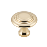 Cupboard Knob Domed Unlacquered Polished Brass 38mm