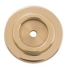 Knob Backplate Unlacquered Polished Brass 25mm