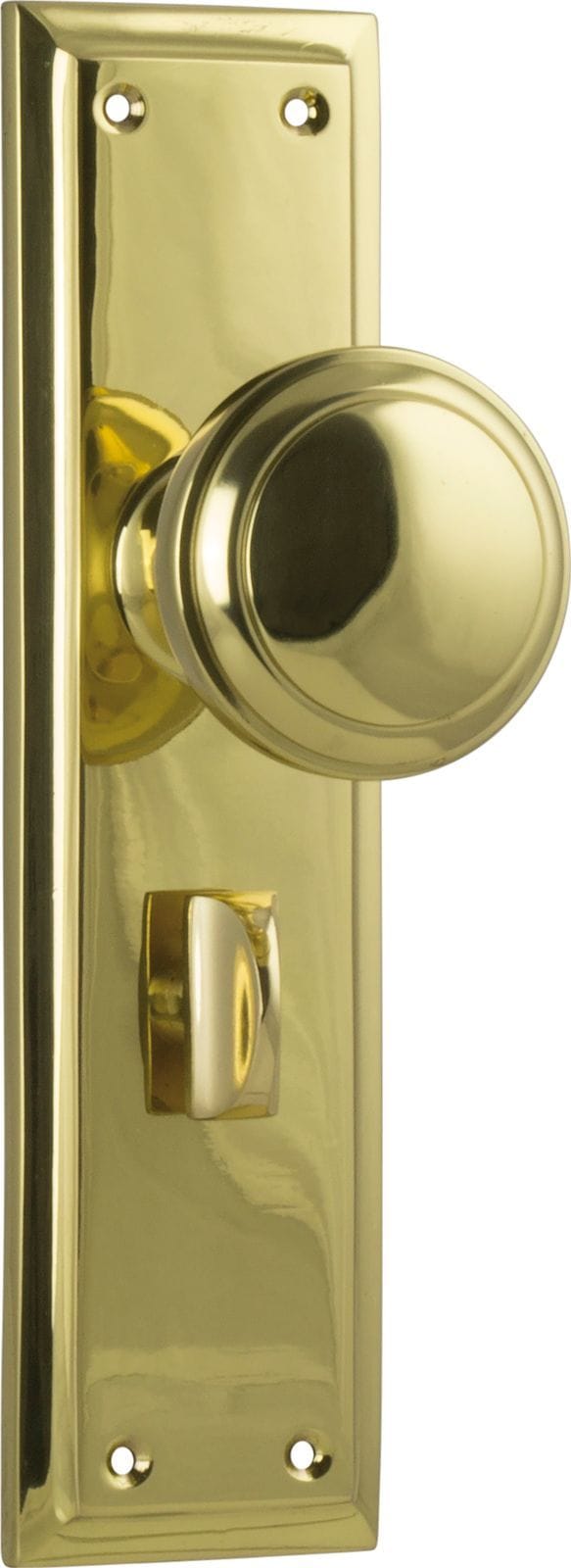 Milton Knob Privacy Unlacquered Polished Brass