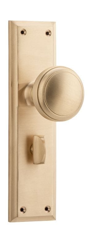 Milton Knob Privacy Unlacquered Satin Brass