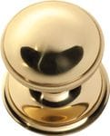 Classic Centre Door Knob Unlacquered Polished Brass
