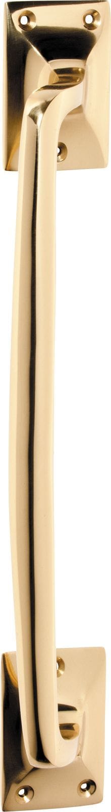 Classic Offset Pull Handle Unlacquered Polished Brass 305mm