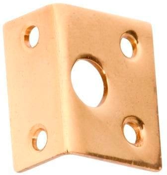 Right Angle Keeper - 9mm Bolt Polished Brass